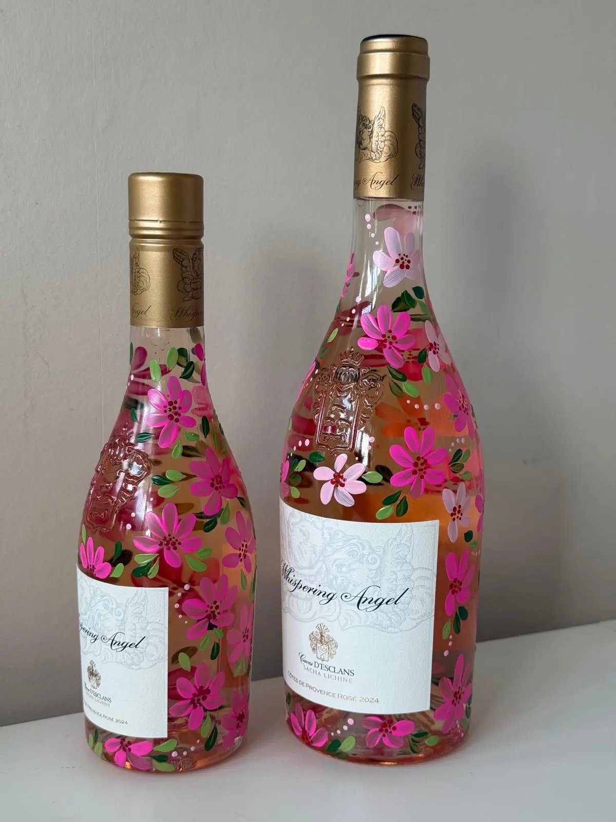 floral painted personalised bottles mini and standard