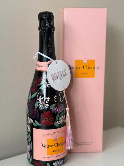 Hand painted personalised gift for engagement present with florals