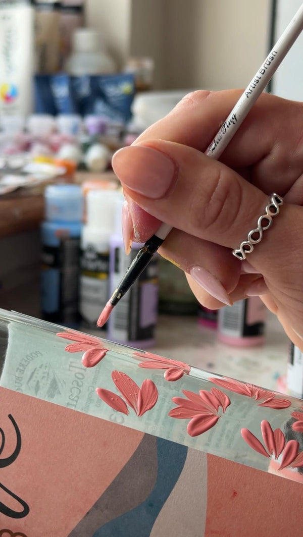 Hand painted bottle from bottle and brush, personalised keepsake