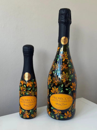 Mini sized bottle with matching standard size bottle