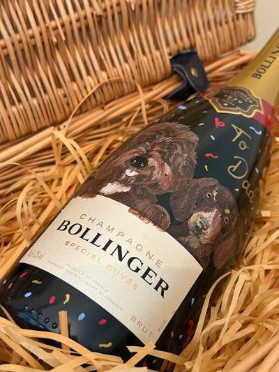 Personalised Gift hand painted bottle with dog 