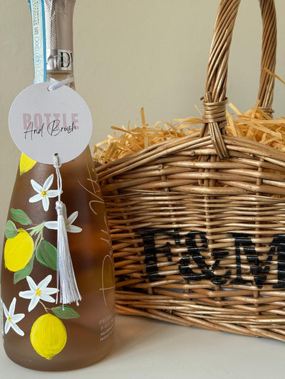 Personalised bottle of prosecco hand painted gift