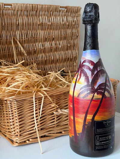 Personalised hand painted bottle of Dom Perignon special birthday gift