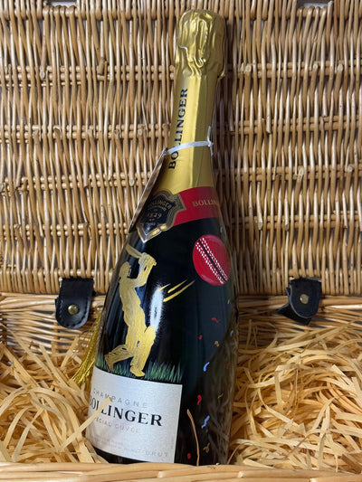 Hand painted bottle mens gifting cricket