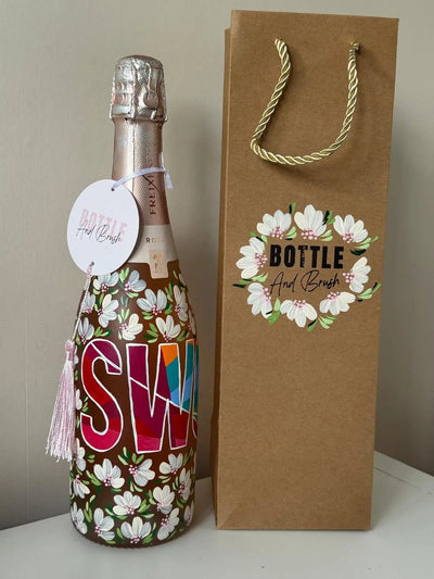 Personalised branded hand painted bottle for SWR college Ireland