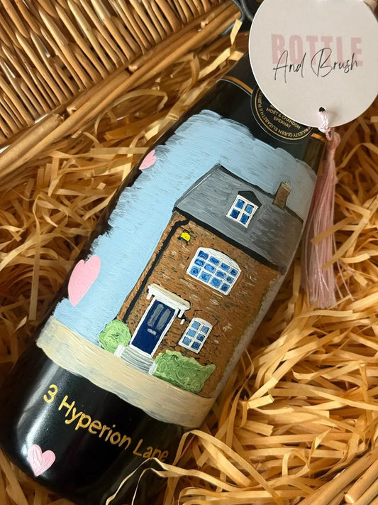 House Portrait (Hand Painting Only) Bottle and Brush