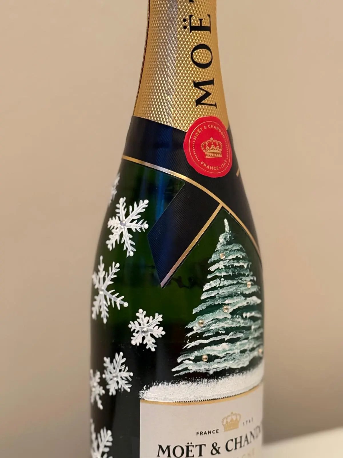 Christmas Bottle (Hand Painting Only) Bottle and Brush