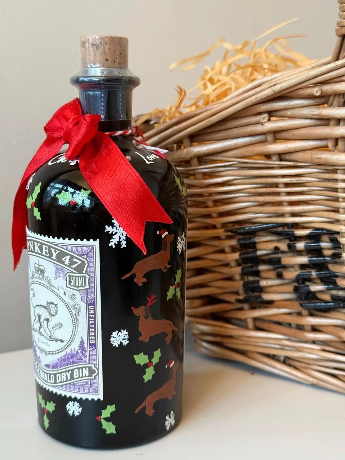 Christmas Bottle (Hand Painting Only) Bottle and Brush