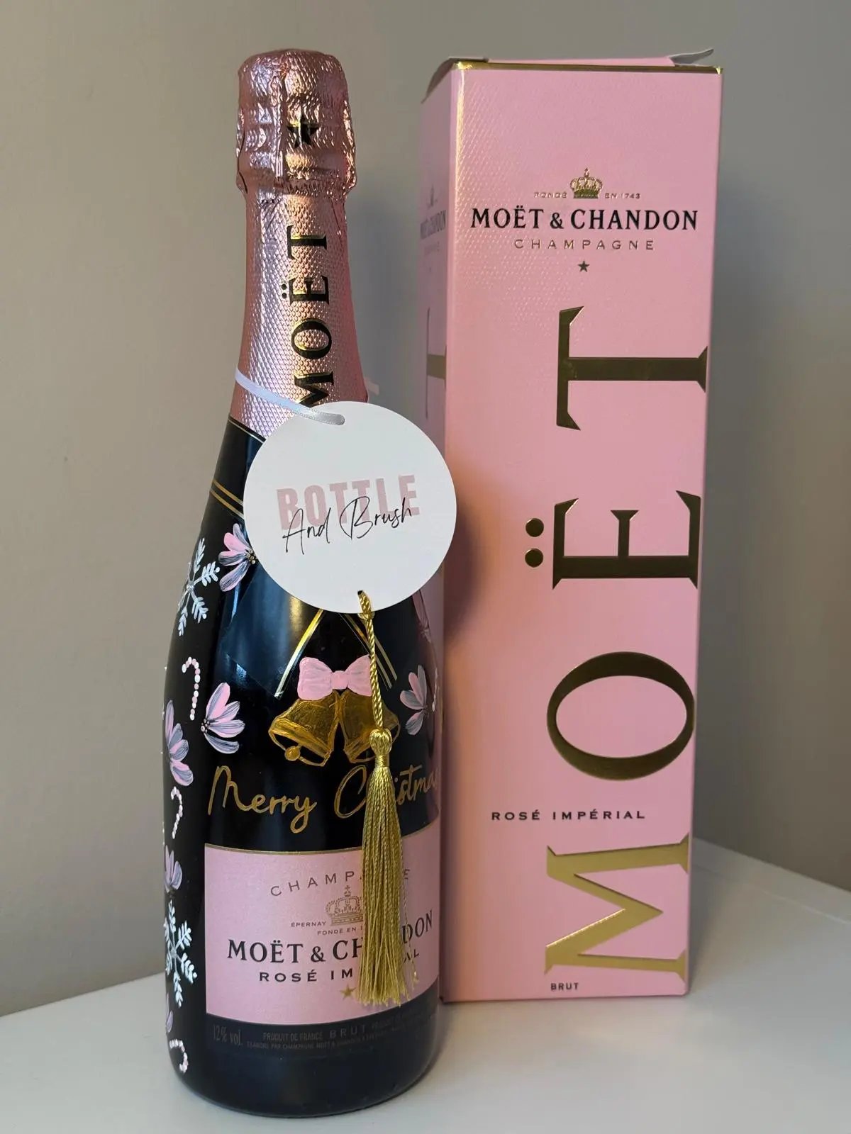 Christmas Bottle (Hand Painting Only) Bottle and Brush