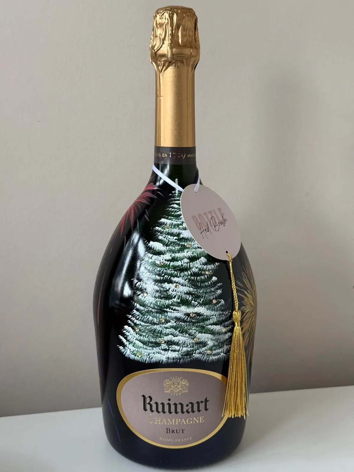 Christmas Bottle (Hand Painting Only) Bottle and Brush