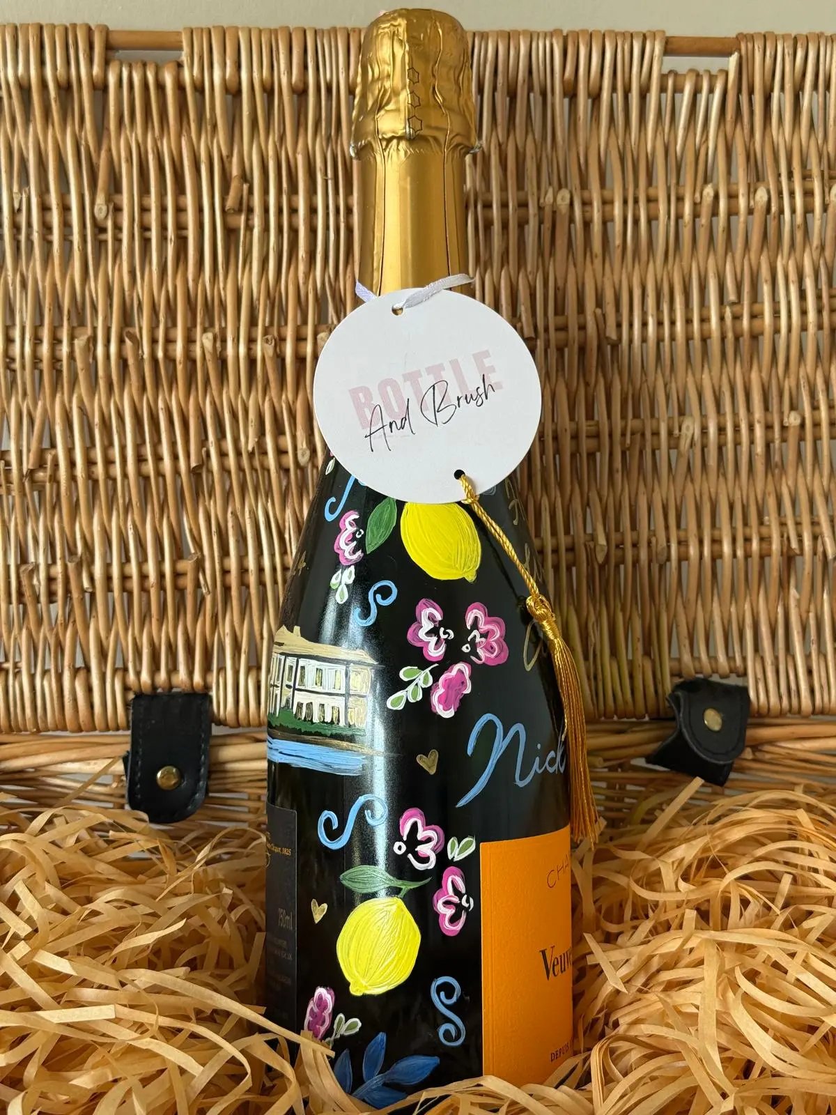 Wedding Venue Bottle (Hand Painting Only) Bottle and Brush